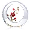 Kertari Birthday Gift for Women: Mother, Wife, Girlfriend, Grandma, Popular [Authentic] K9 Crystal Inlaid Plum - Never-Fading Flower (Red)