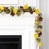 DIY Craft Artificial Maple Leaf Garland Hanging Vine Fall Foliage Garland  Indoor Winding Decor