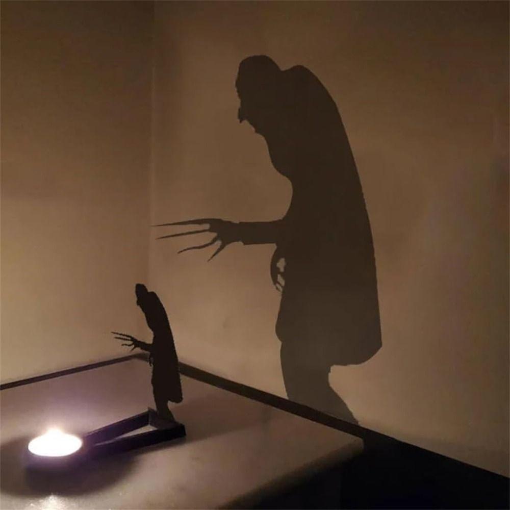 Funny Shadow Projector Candle Stand Black Candle Holder Shadow Projectors Candlestick Holders