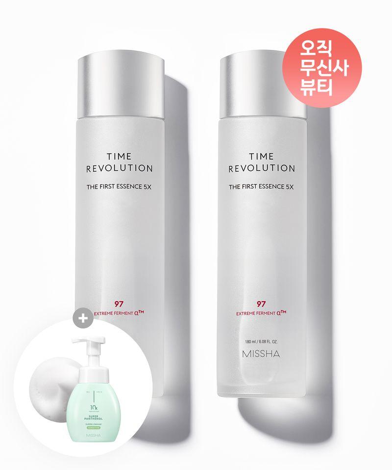 [2 Items] Time Revolution The First Essence 5X (5th Generation)_180ml (+Free Full-size Cleanser)