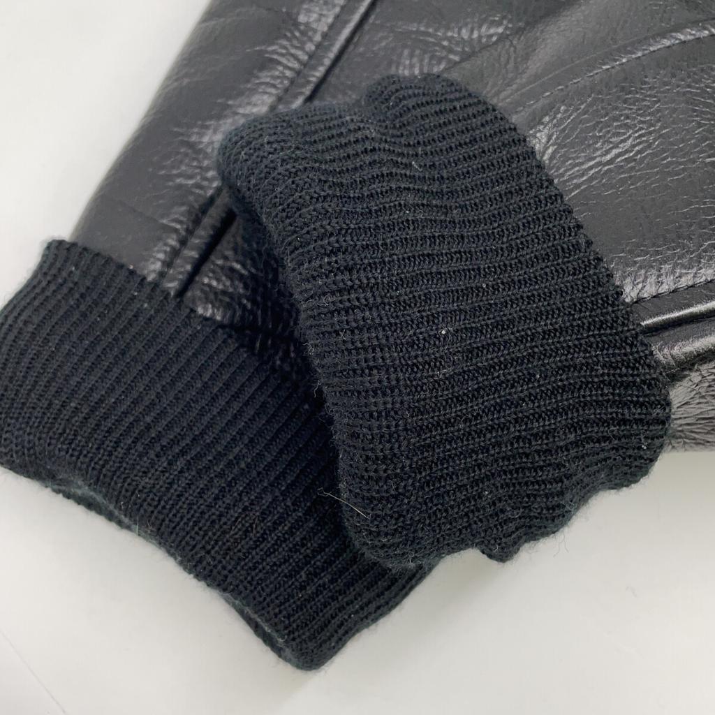 Y'2 LEATHER Black TB-136 Suede X Leather Rib Jacket Jacket 36 blackUsed