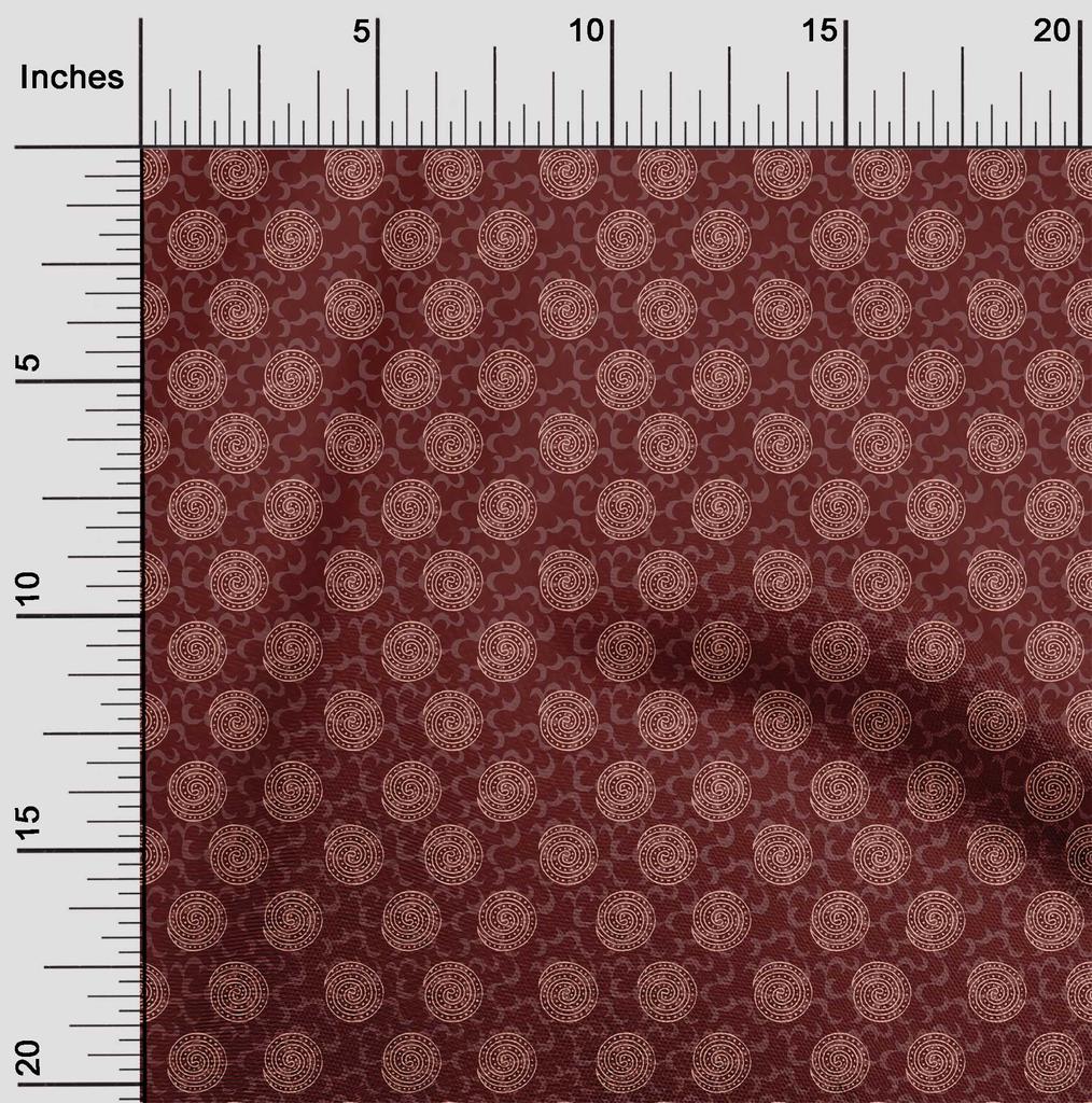 oneOone Cotton Flex Fabric Spiral Block Print Sewing Fabric BTY 40 Inch Wide