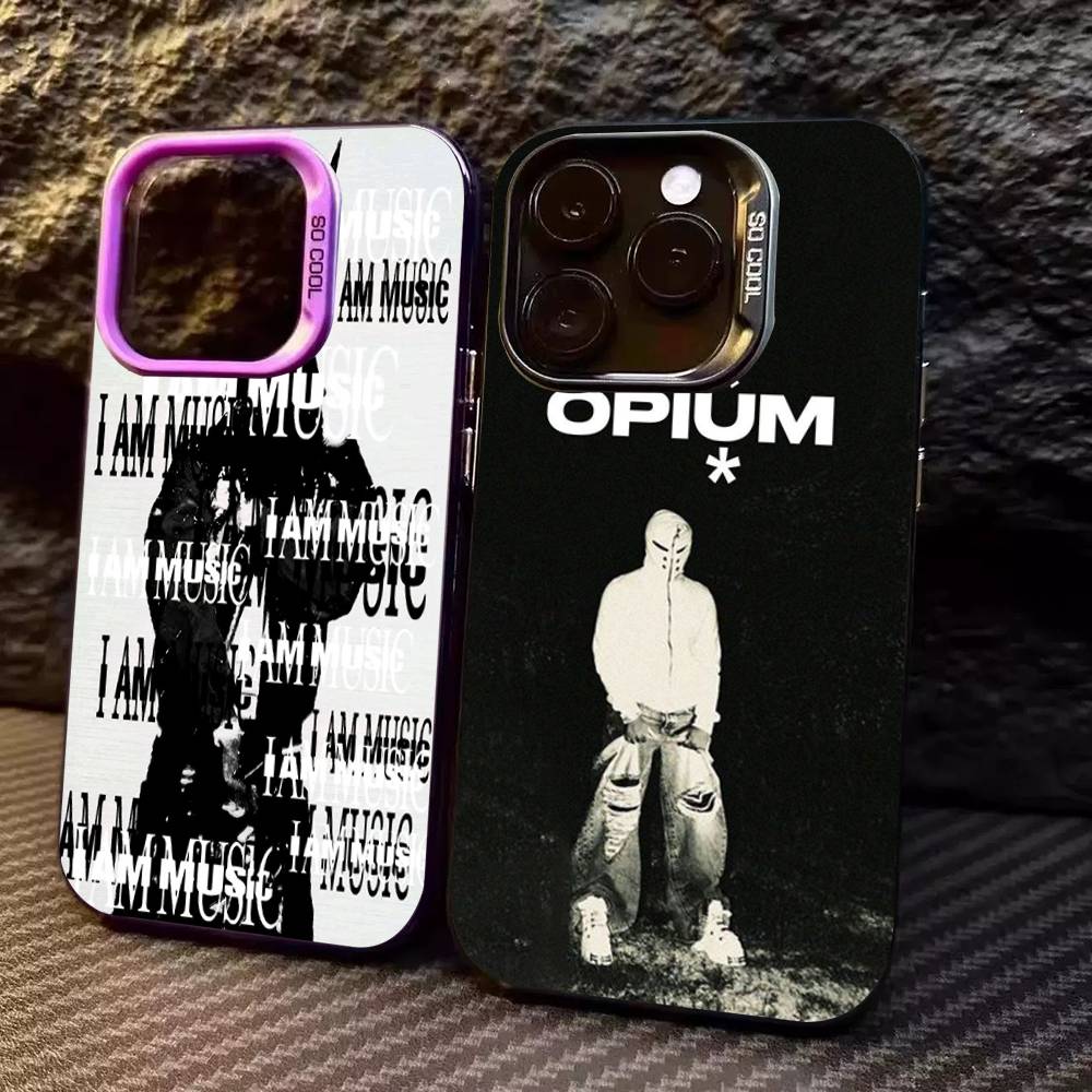 O-Opium Rap Playboi Carti Phone Cover For IPhone 16 15 14 13 12 11 17 Pro Max Plus Color Silver Shell