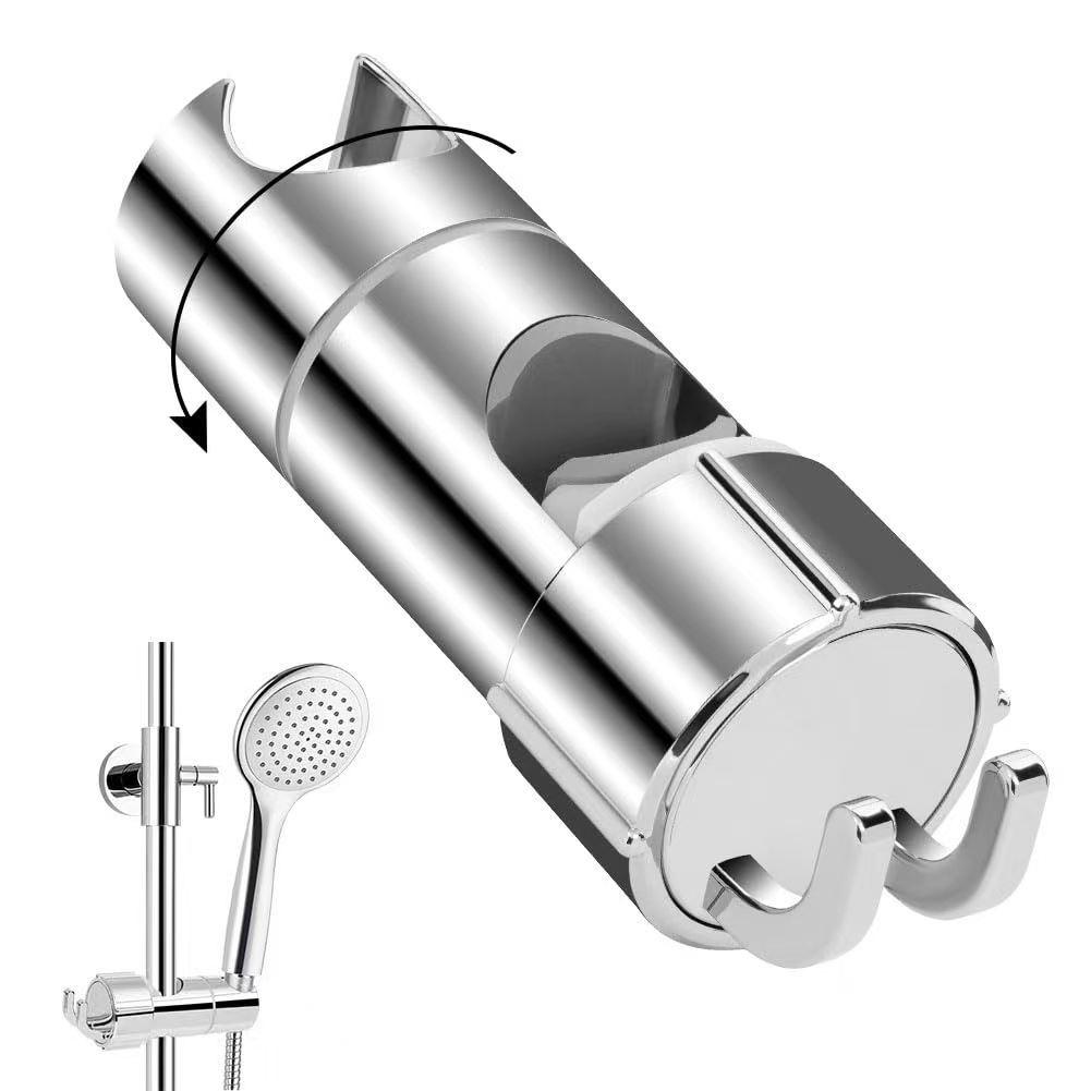 Adjustable No-Drill Shower Head Holder with Hook Bracket