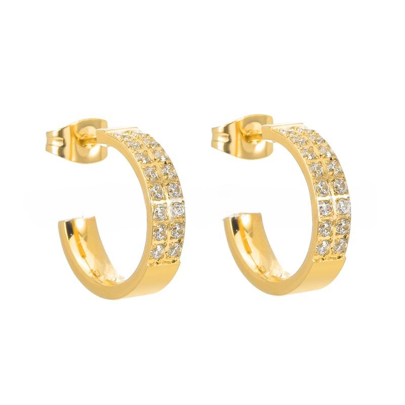 

Популярные двухрядные бриллианты, полные звезд, и модные серьги-открытые серьги с бриллиантами