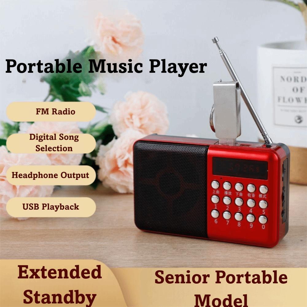MicroSD Card Slot Music Player Rechargeable FM Radio Multifunctional MP3 Radio  Home Entertainment