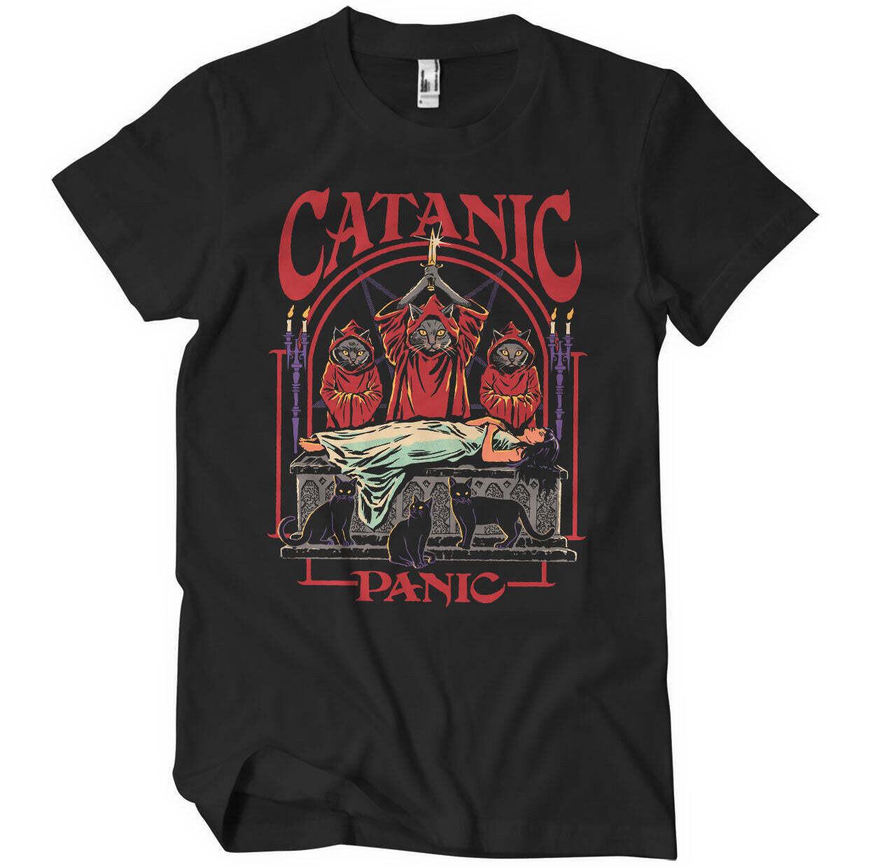 Officially Licensed Steven Rhodes Catanic Panic Mens T-Shirt XXL