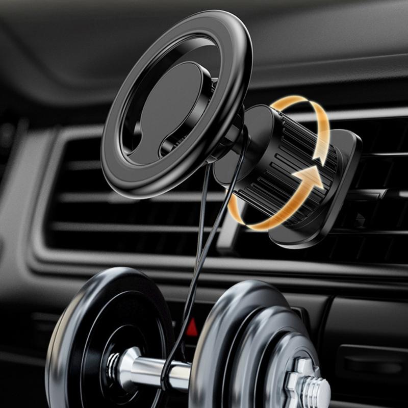 Magnetic Car Mobile Phone Holder Folding Cellphone Navigation Mount Support Bracket For Calls Music 360° Rotatable Mount