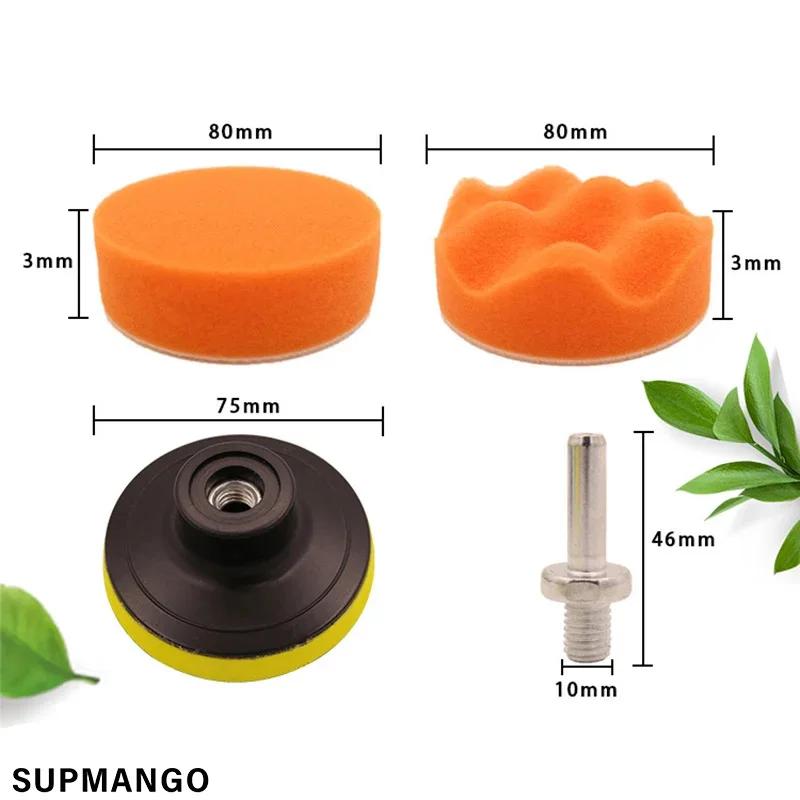 Universelles Autolackpflege-Zubehör 22-teiliges Auto-Polierschwamm-Pads-Set Schaumstoff-Pad-Puffer-Set Poliermaschinen-Wachspads