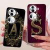Clear For Oppo Reno 11Pro 5G CPH2607 Cover For Oppo Reno 11 Pro 5G Case Luxury Crown A-Z Letters 2D Flat Pattern Soft Phone Case