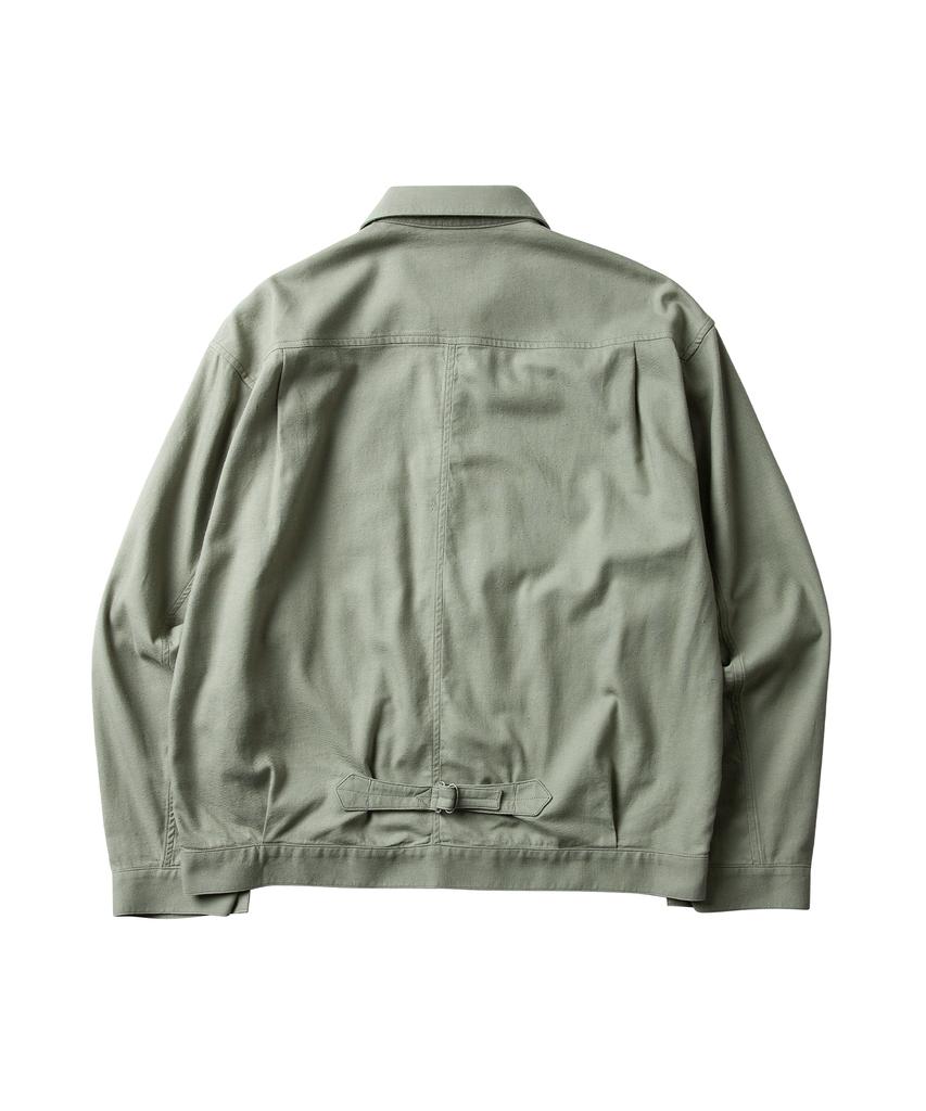 Dgre Silk Neb Blouse Jacket Sage Green