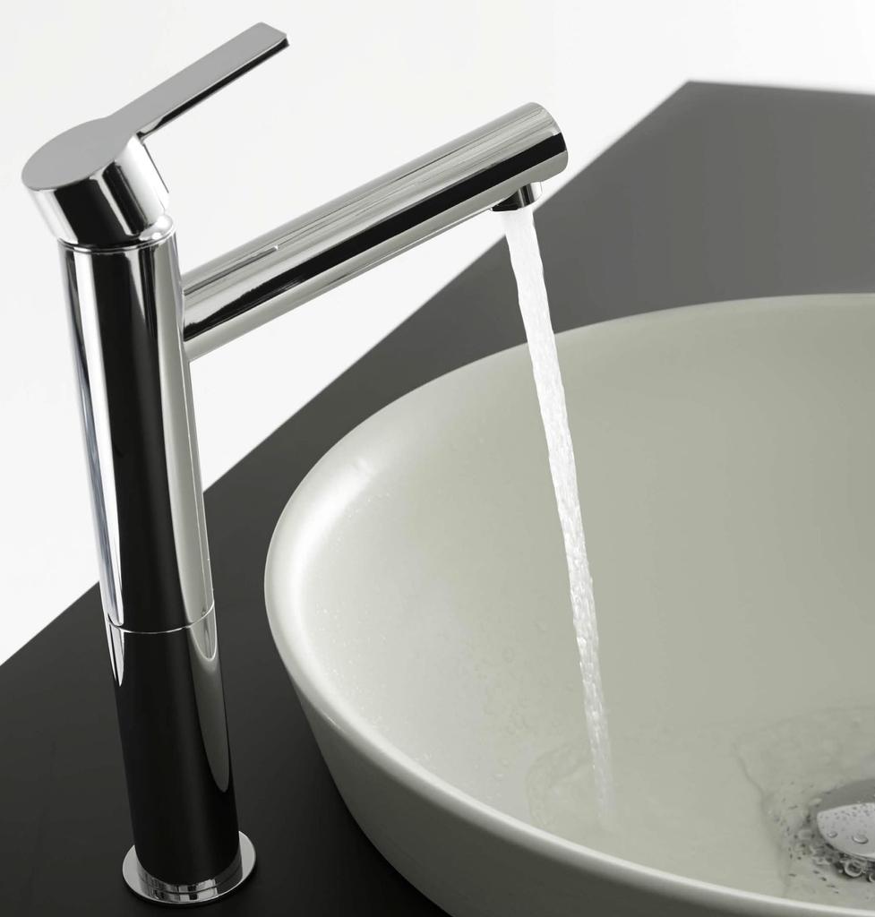 SANEI Baterie Monocomandă pentru Lavabo cu Un Singur Orificiu Apă Caldă Plus Eco Totul Pentru Baterie de Uz General, Economisire, Baterie, Cromată, K475ENJVZ-2T