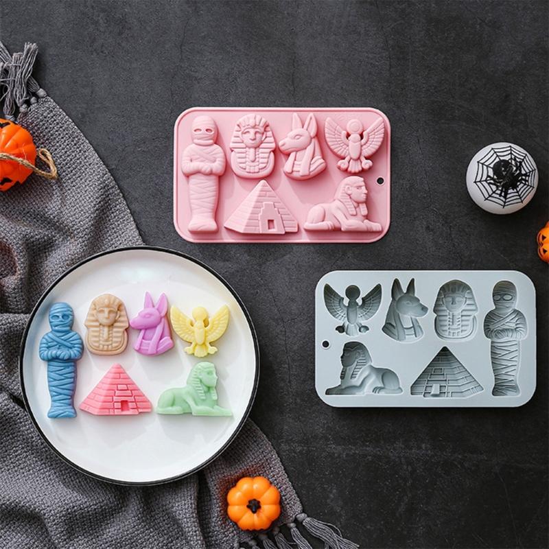 Food Grade Silicone Egyptian Chocolate Mould Set Of 6 For Desserts And Crafts