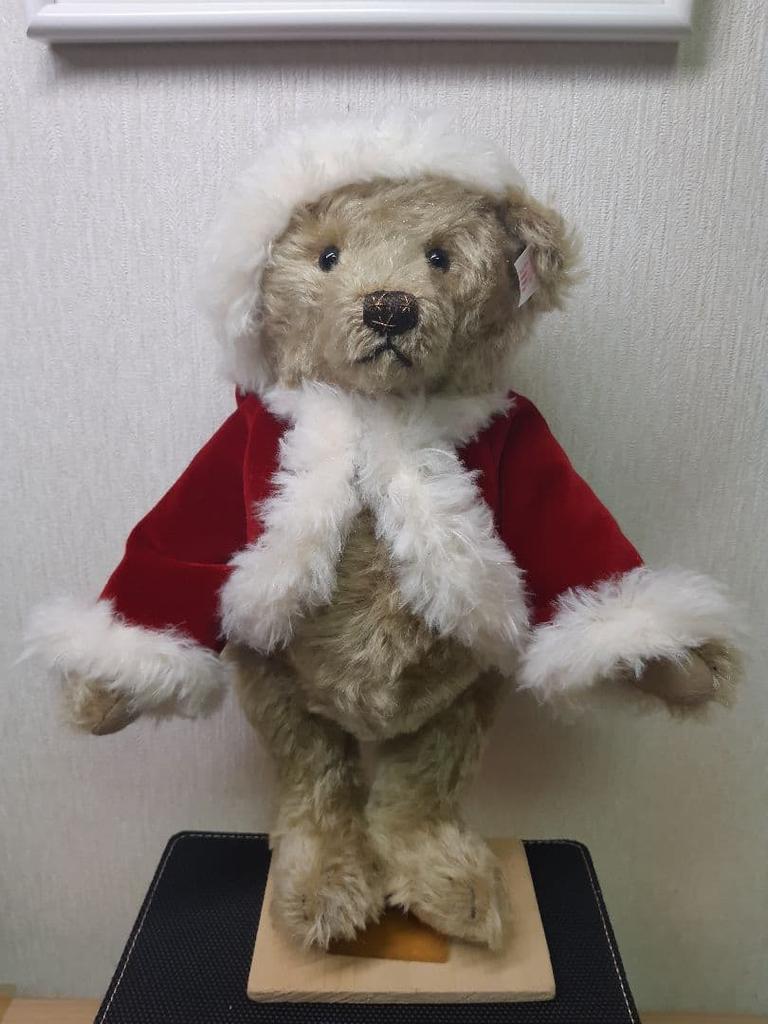 [USED] Steiff Teddy Bear "Christmas Bear 2017" Approx. 32cm