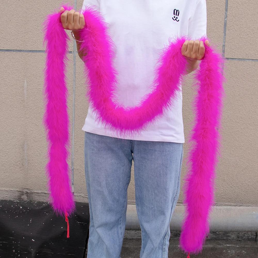 11g-50g Thick Turkey Feathers Boa 2Yards Hairy Fluffy Feather Scarf for Wedding Costumes Party Dresses Sewing Plumas Accessories