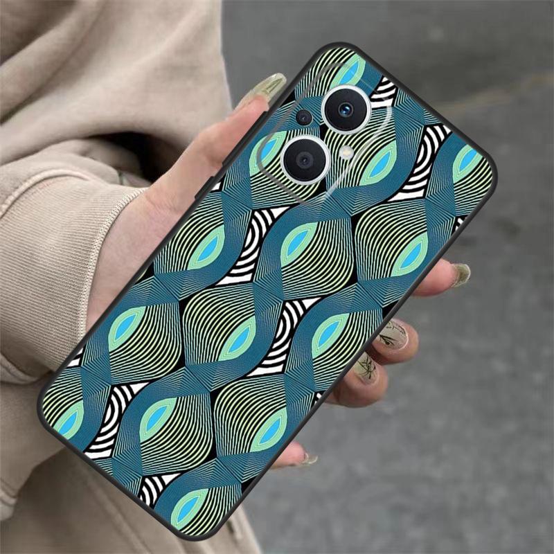 African Wax Pattern Fabric Case For OPPO Reno 14 12 11 10 13 Pro 14F 13F 12F 11F 8 7 Lite OPPO Find X9 X8 X6 Pro Cover
