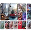 Santa Christmas Tree Glass Phone Case For iPhone 17 Pro Max Air 17 16 15 14 13 Pro Max 15 16 Pro 15Plus Case
