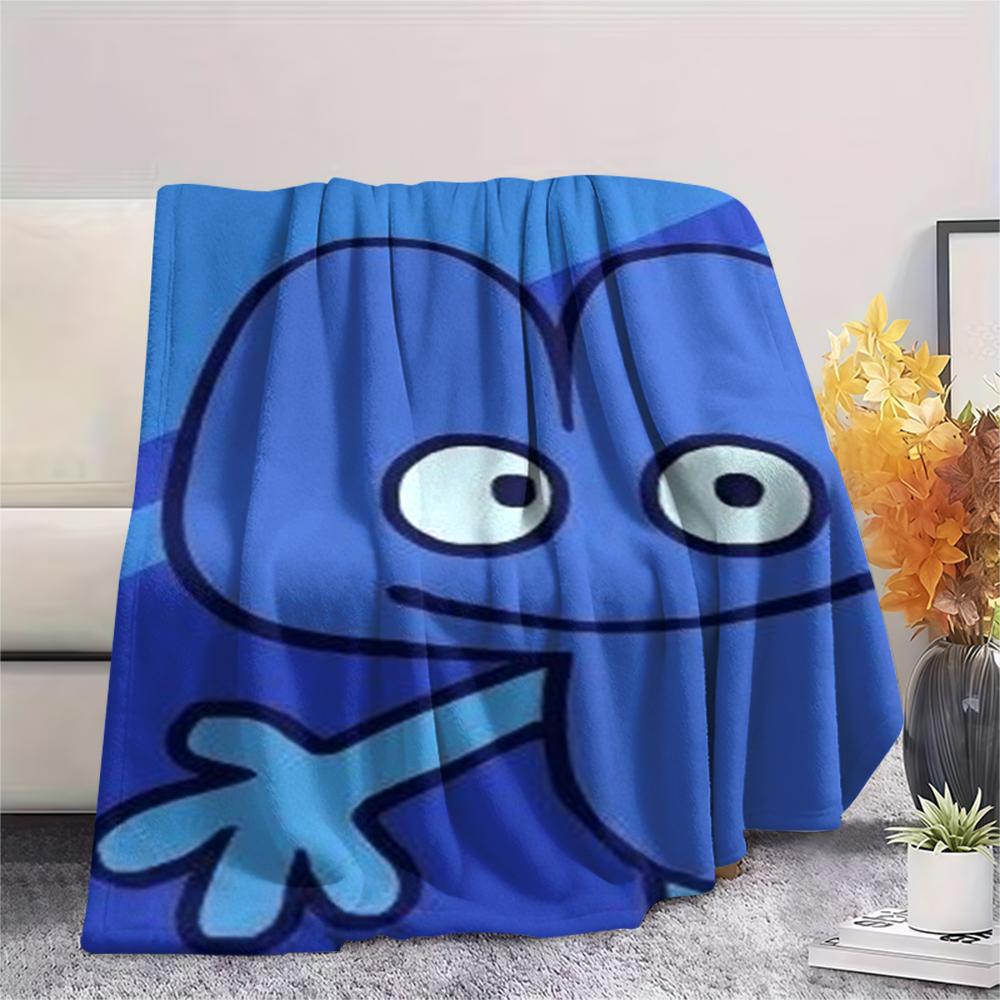 1Pc BFDI Game Print Flannel Blanket, High quality Comfortable for All Seasons, Home Decor, Warmth and Comfort, Perfect for Christmas Gifts 08