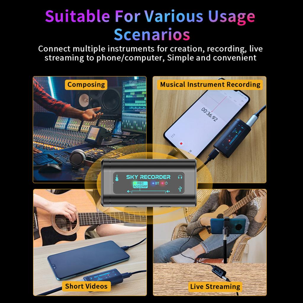 Digital Voice Recorder 48KHz Noise Cancelling Recording Support Player Professional Voice Activated Digital Audio Device