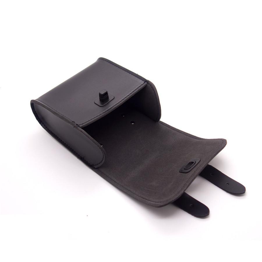 Universal Motorcycle PU Leather Front Handlebar Tool Bag Luggage Saddle Bags