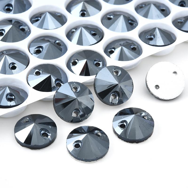 Diy Crystal Glass Hand Sewn Drill Round Clothing Wedding Dress Creative Jewelry Accessories Satellite Hand Sewn Drill