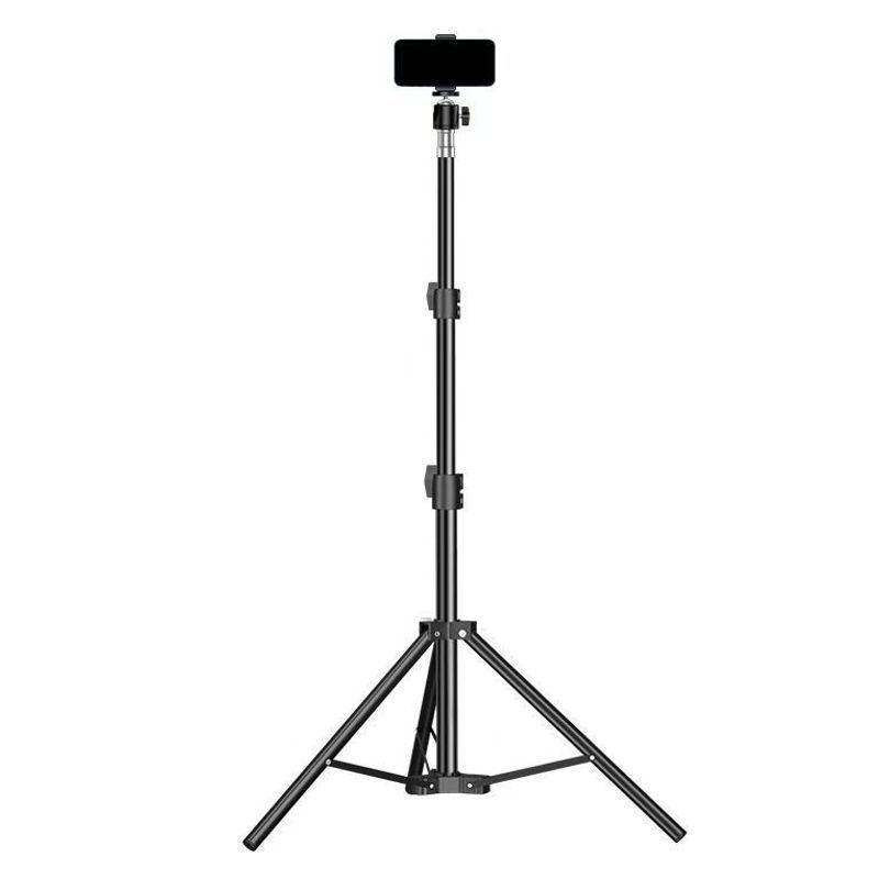 Mobile Live Broadcast Selfie Stick with Integrated Floor Tripod & Fill Light