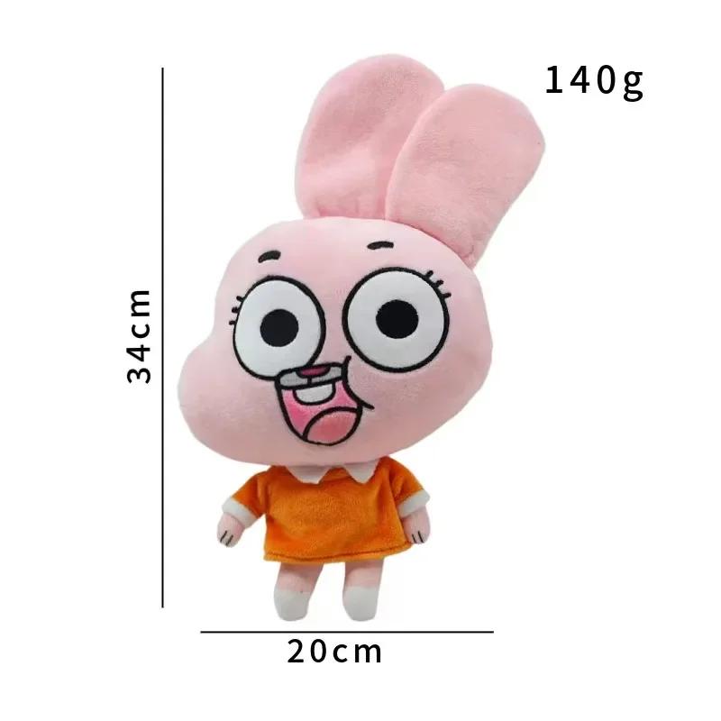 25cm Miniko Cartoon Amazing World Gumball Darwin Anais Plüschtiere Süße Katze Hase Stofftier Geburtstagsgeschenk Geschenke für