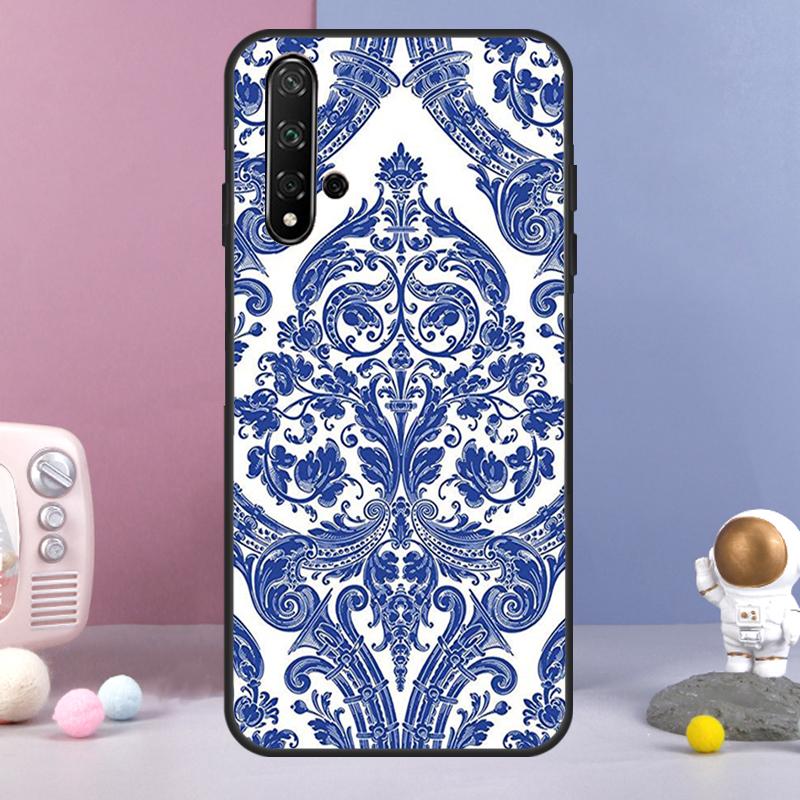 Blue And White Porcelain For Huawei Nova 5T 9 10 SE 7i 8i 11i 12i Y73 Y90 Y70 Y72 Y61 Y91 Y60 P20 P30 P40 Lite Case