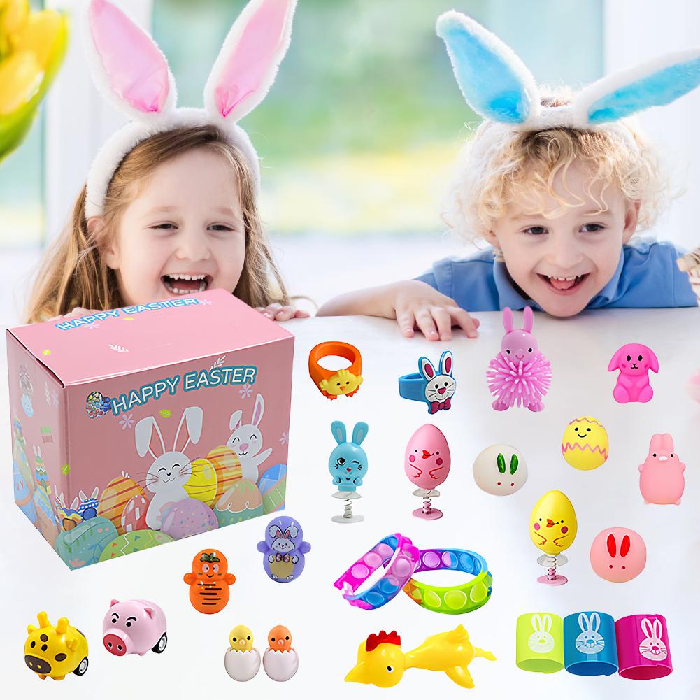 NEW Prefilled Easter Eggs with Stress Relief Toys Surprise Easter Eggs for Egg Hunt Easter Party Favors for Kids Birthday Gifts