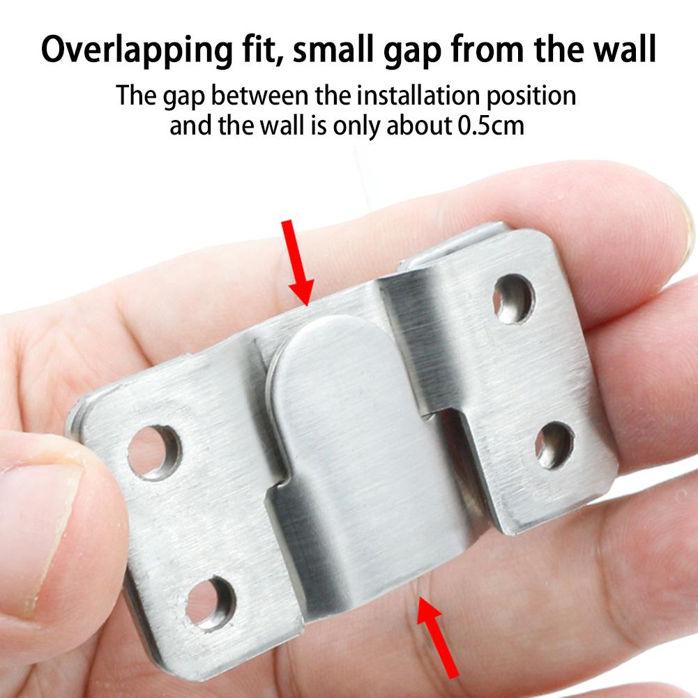 Steel Interlock Hanging Buckle Flush Mount Connector Hooks Wall Furniture Bracket Wit L5Z0