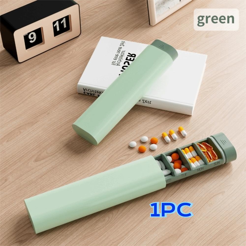 7 Grids Weekly Pill Box Mini Medicine Dispenser Premium 7 Day Pill Organizer  Travel