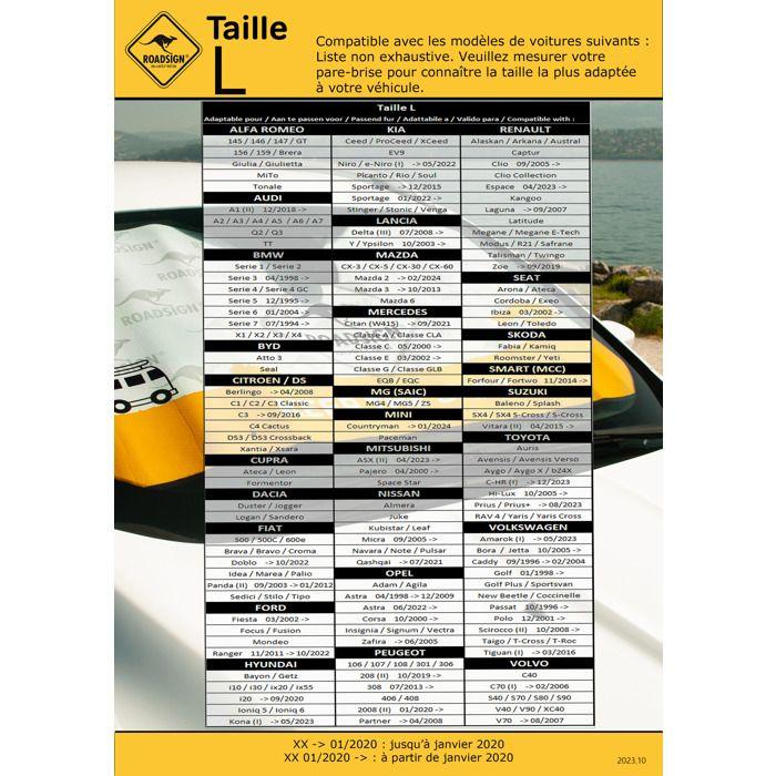 ROADSIGN pare-soleil avant isolant L 130x70cm - pare soleil pare brise