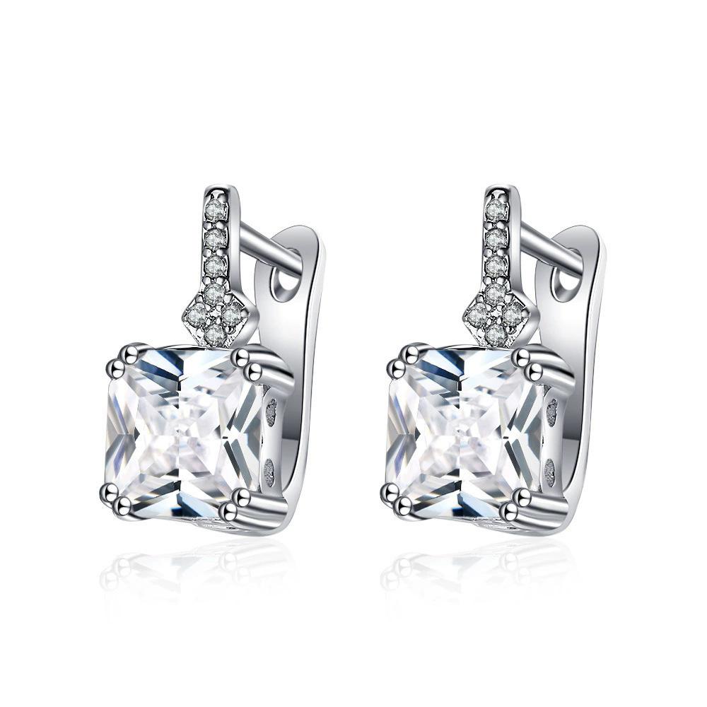 European and American new square earrings with personalized and fashionable earrings