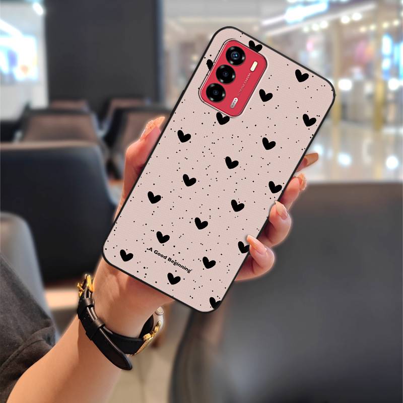 Graffiti Phone Pouch Phone Case For ZTE Blade V40 Vita/A72 Soft case Full wrap Back Cover Cute Animals Anti-knock TPU