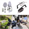 Retro Motorcycle Metal Rearview Mirror with Large Field of View for Electric Vehicles