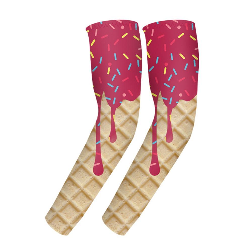 Ice Cream Arm Sleeves Cooling Sun Protection Sleeves NEW Protective Sleeves  Sports