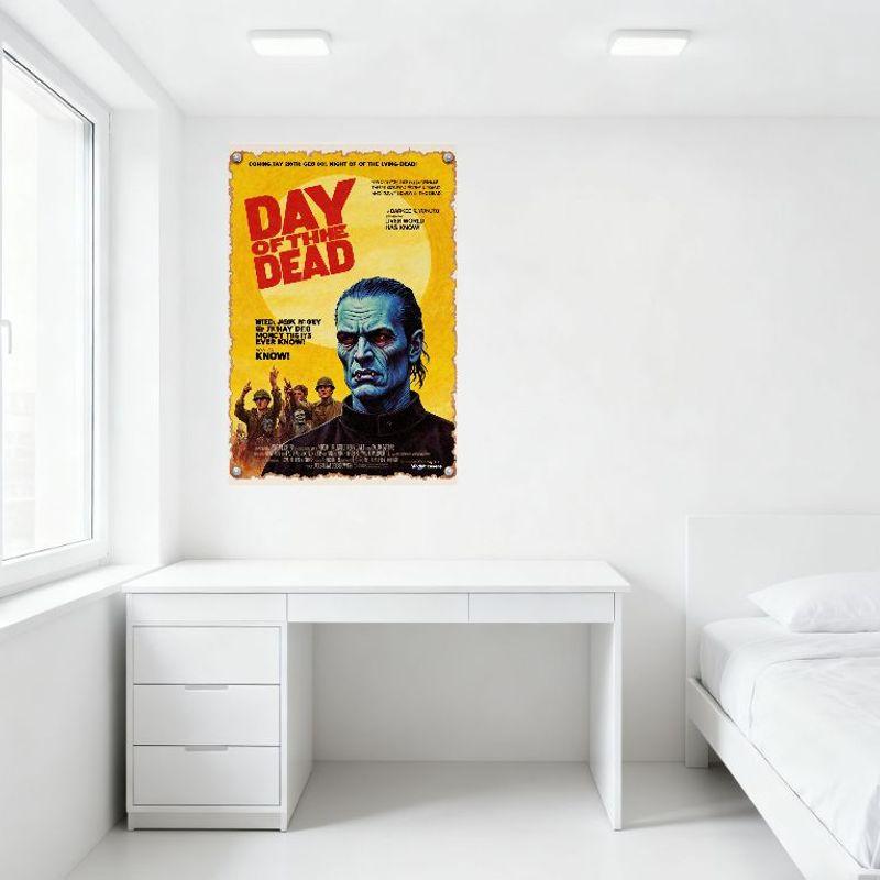 Vintage 'Day of the Dead' Movie Poster Metal Tin Sign Retro Horror Wall Decor for Home Bar Cafe Club Man Cave Decoration
