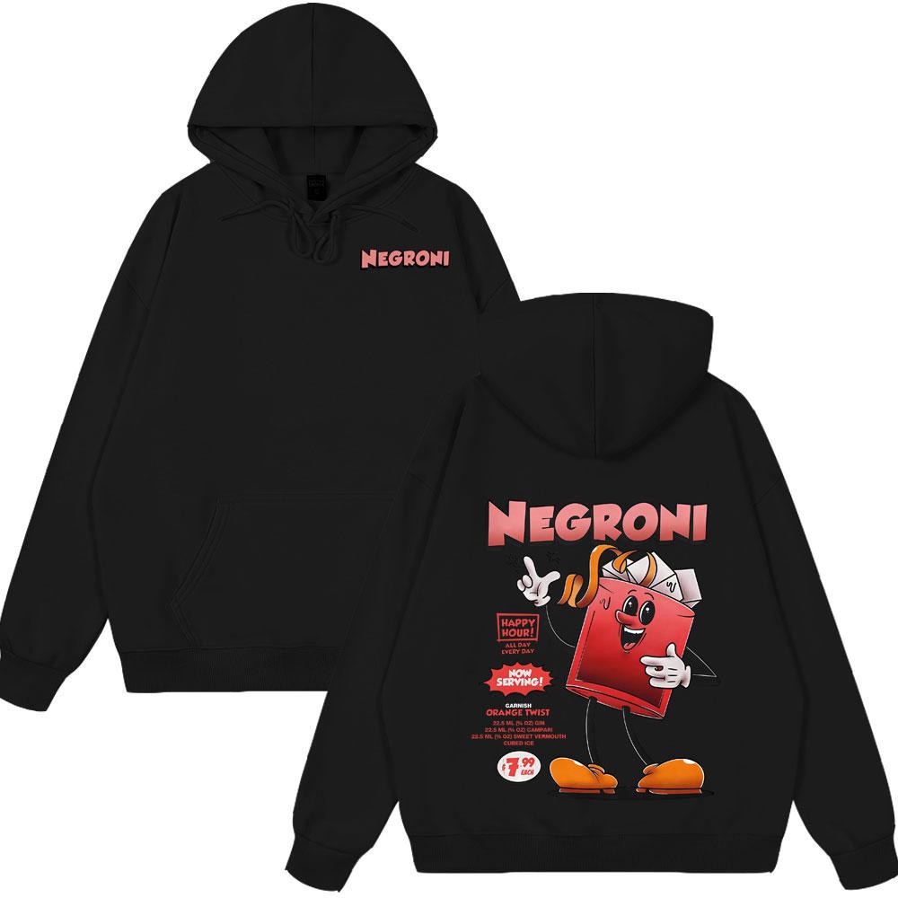 

Negroni Cocktail Funny Meme Hoodies Hot Sale New Style Wears Casual Soft Cotton Tops Unisex Cartoon Humor Couple Style Clothing 3XL