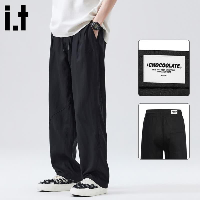 Men s :CHOCOOLATEit Lyocell Linen Blend Loose Wide-Leg Casual Pants XXL