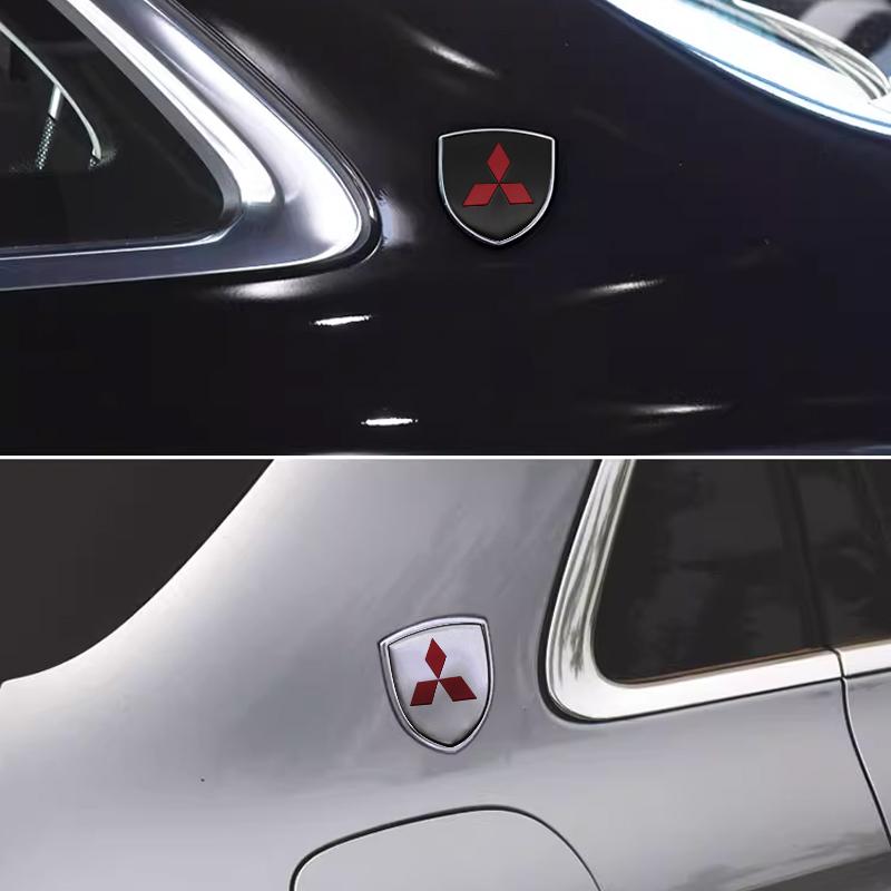 3D Metal Styling Body Fender Decoration Shield Stickers For Mitsubishi Ralliart Asx Lancer 10 Outlander L200 Xpander Pajero V73