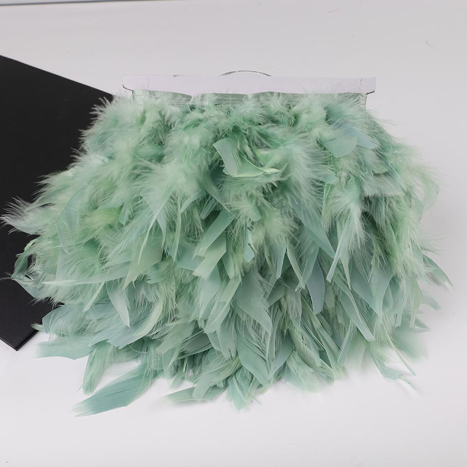10 Meters Turkey Feathers for Clothes DIY Marabou Feather Fringe for Needlework Party Plume Handmade Mirror Home Decor Wholesale