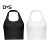 Women Vest Halter Neck Sleeveless Suspender Tops Slim Fit Sexy Threaded Texture Tank Tops Daily Wear