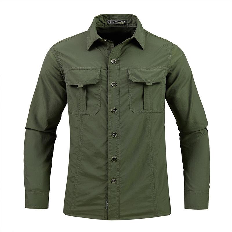

Long-sleeved Quick-drying Shirt, Ice-like Sun Protection Shirt, Men s Spring and Summer Outdoor Thin Top, Men s Large Size Top M