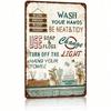 Vintage Flower Metal Wall Sign for Kitchen