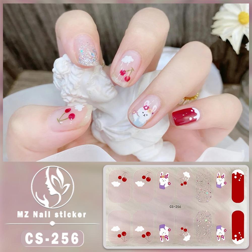 New Waterproof Bake-on Gel Nail Film, Full Sticker, New Year Nail Art Film, Nail Paper Film, Paper Patch