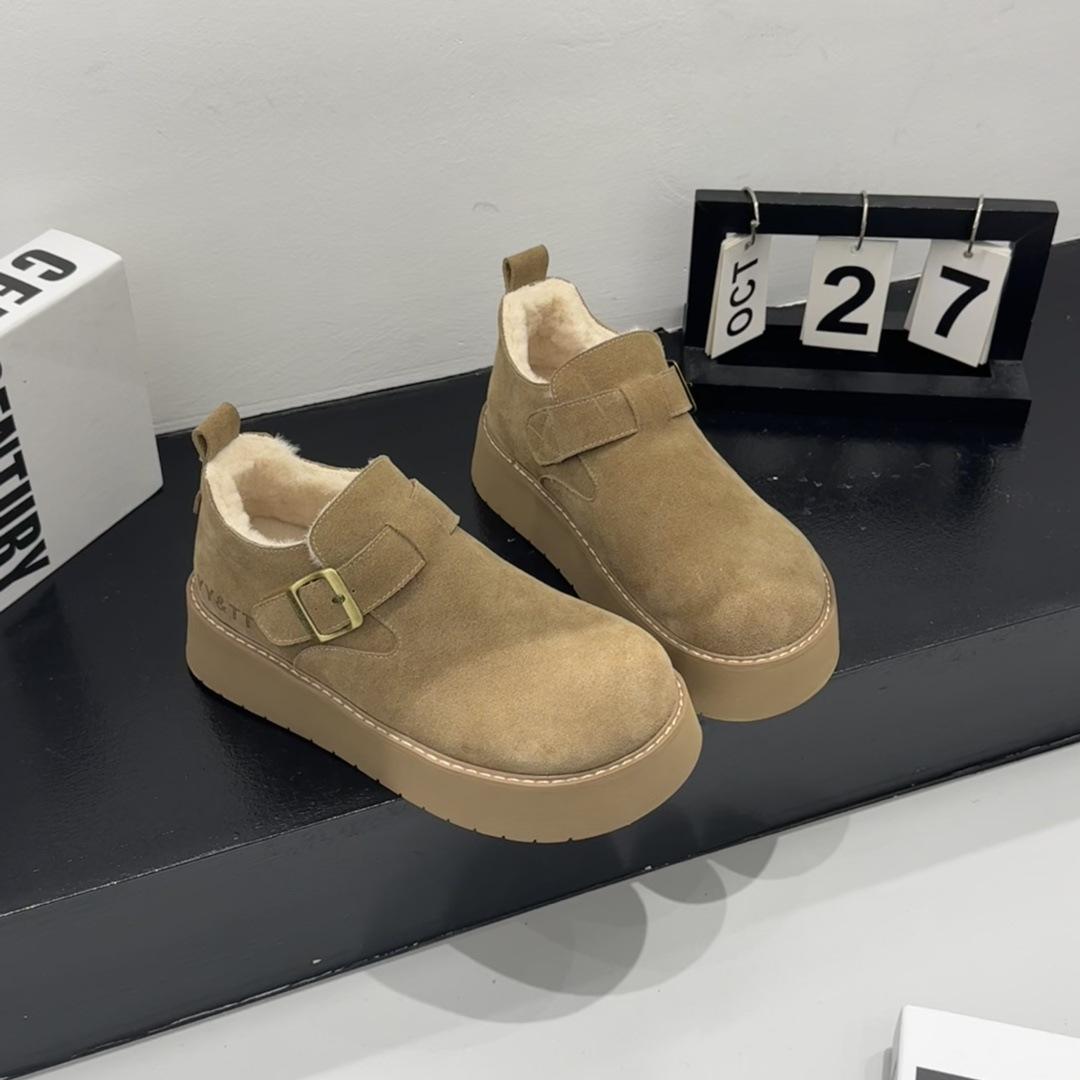 

Кожаные дышащие туфли на толстой подошве, увеличивающие рост, универсальные маленькие белые туфли, 2025 новая обувь, женские популярные, на мягкой подошве, не утомляющие ноги, повседневные туфли 35