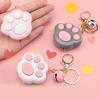 Mini Fidget Toy Lovely Portable Funny Cat Paw Push Fidget Game Keychain for Children
