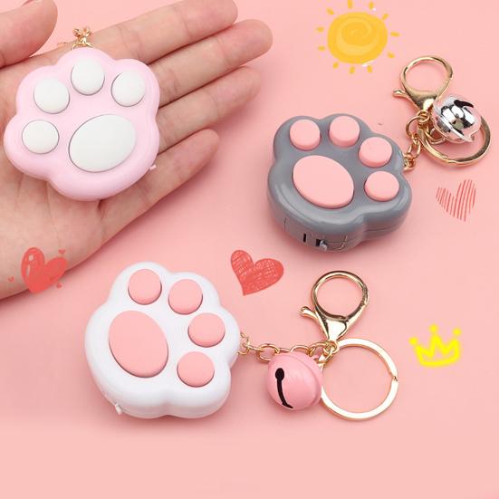 Mini Fidget Toy Lovely Portable Funny Cat Paw Push Fidget Game Keychain for Children