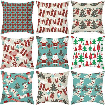 European and American Santa Christmas Tree Pillowcase Cushion Cover Popular Home Soft Decoration Pillowcase