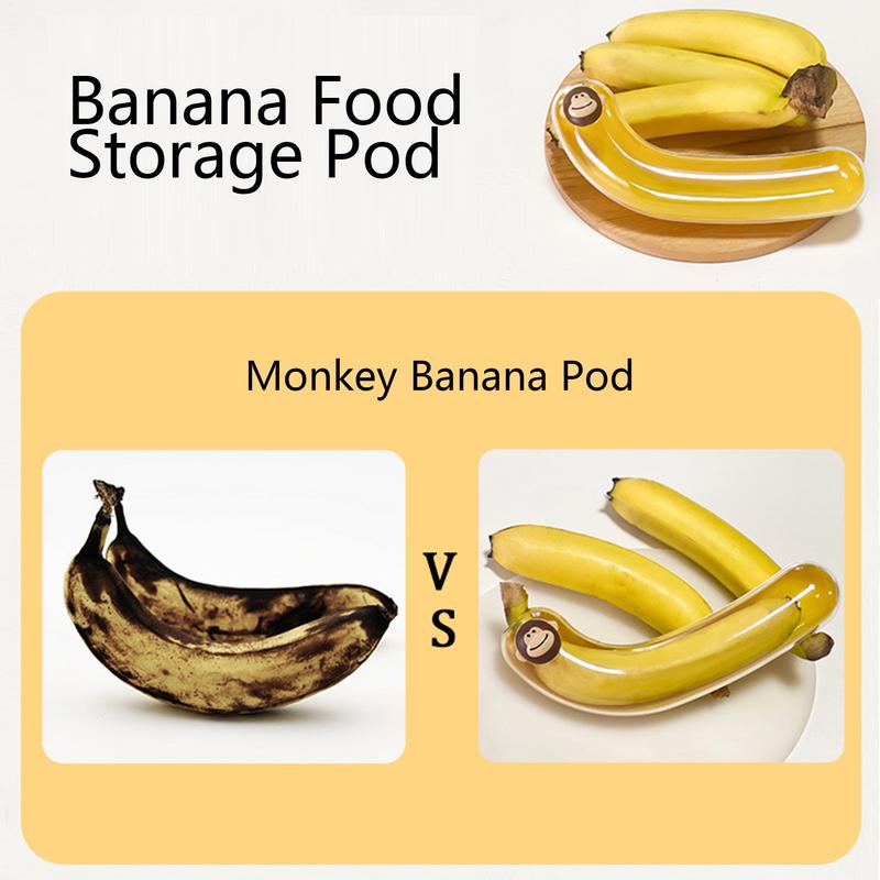 Banana Saver Case Reusable Anti-Squeezing Banana Shaped Food Carrier Pod Fruit Saver Protable Outdoor Picnic Food Container